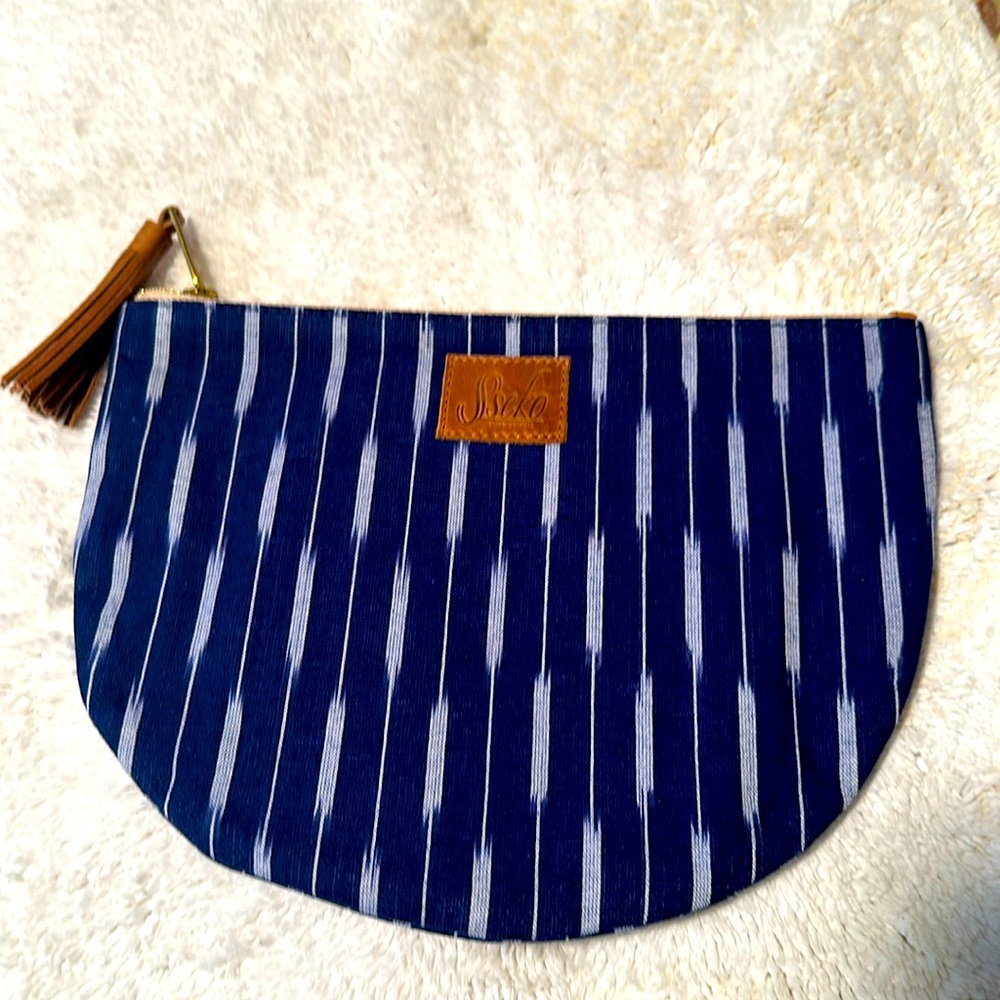 NWOT Sseko ikat fabric clutch